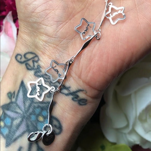 New! 925 stamped sterling silver heart bracelet - Picture 4 of 5